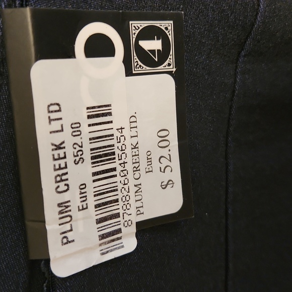 NWT Size 4 Navy Blue Pants ladies by euro Classic Denim - Picture 2 of 3